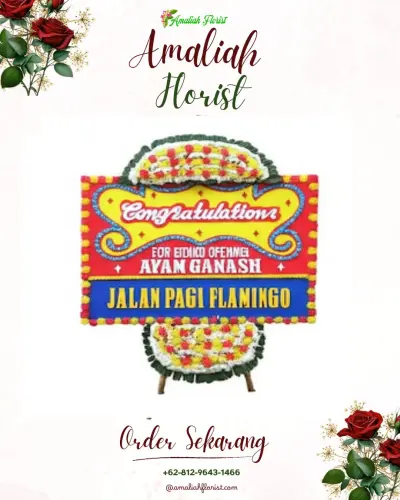 Bunga Papan Congratulation di Tgedung Grand Karunia Function Hall